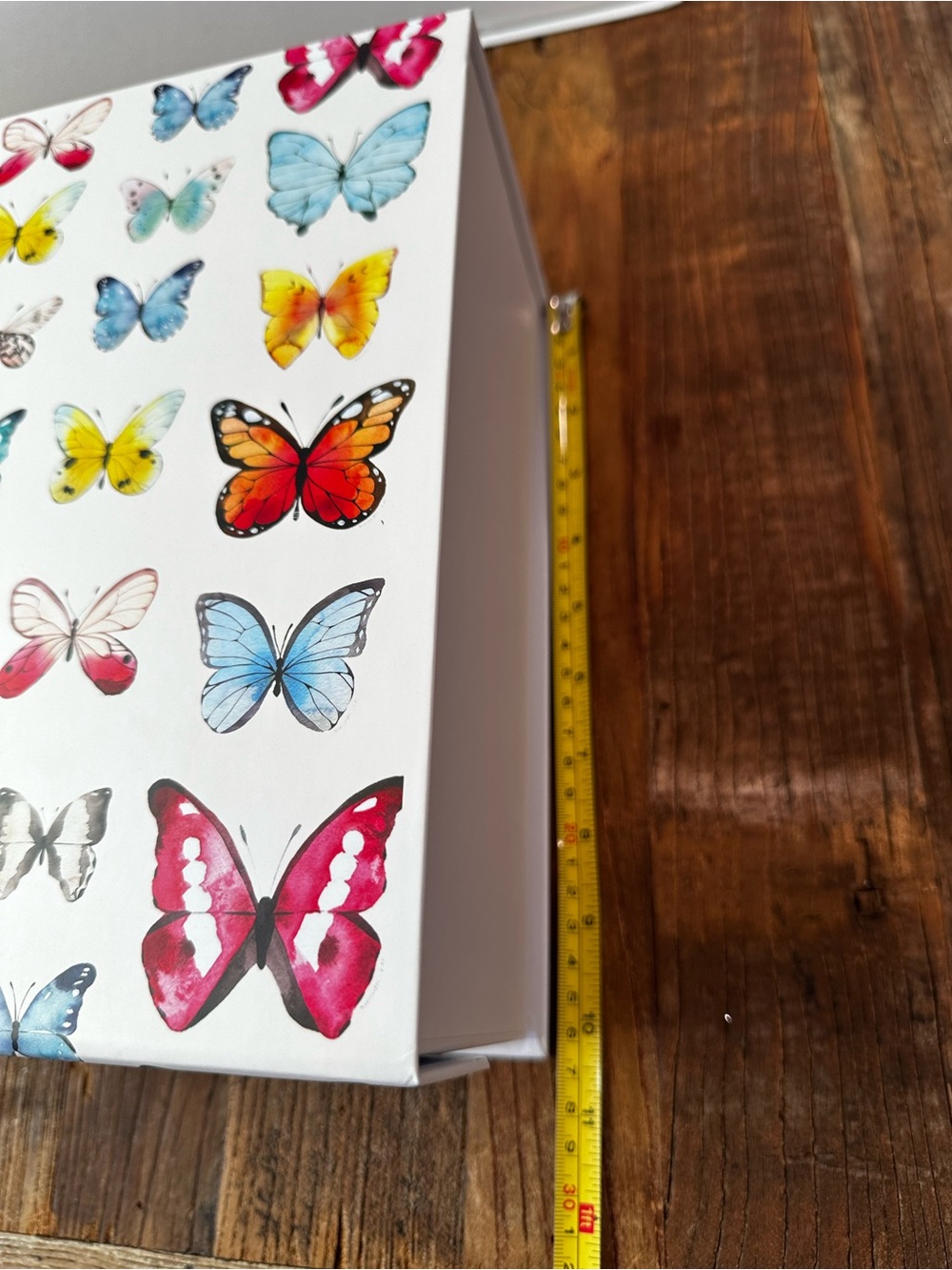 Butterfly Pattern Storage Box Set - White with Multi-Color Butterflies - Picture 7 of 16